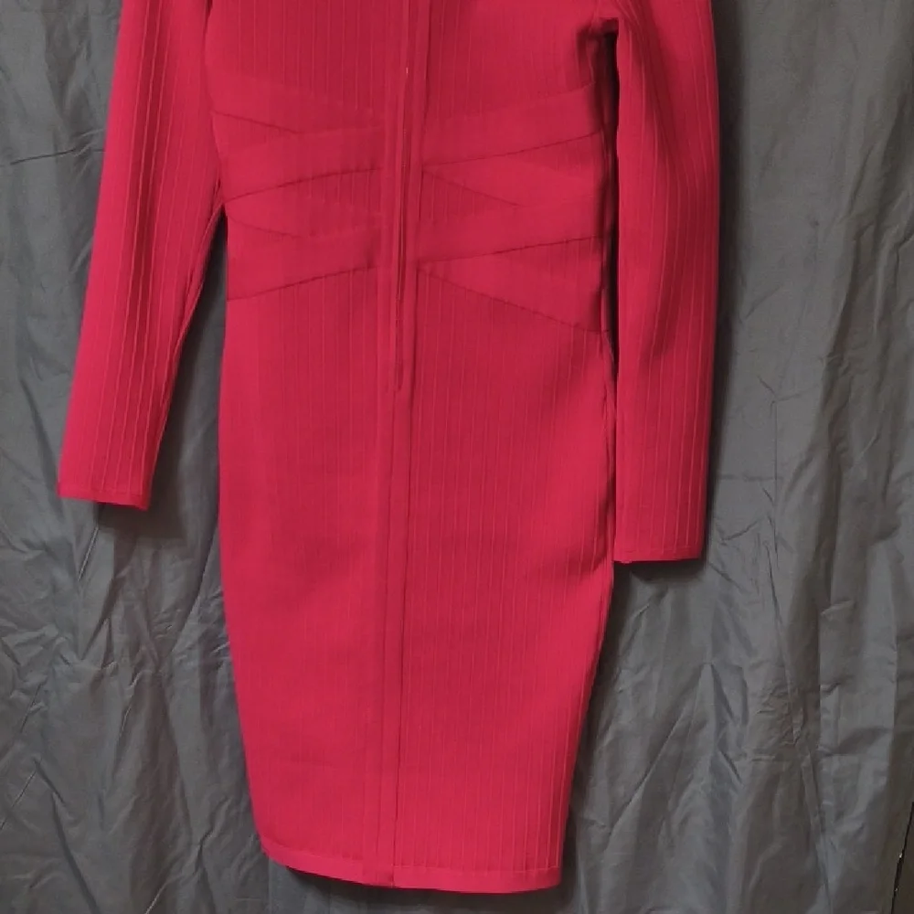 VENUS Vibrant Pink Long Sleeve Dress - Picture 16 of 16